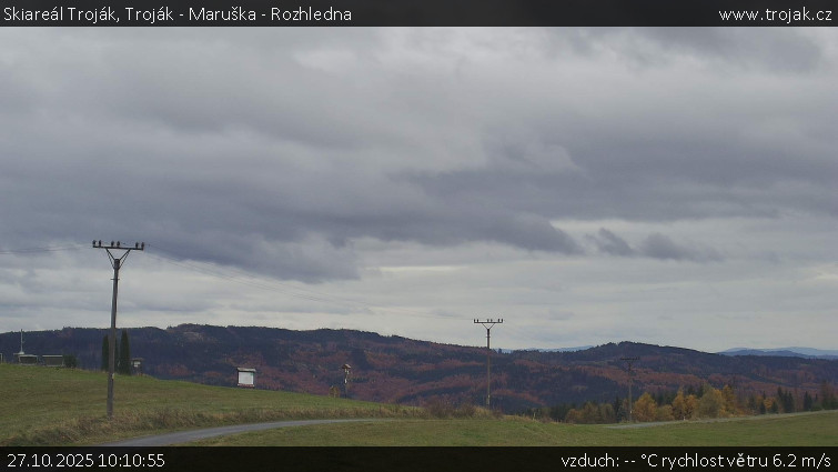 Skiareál Troják - Troják - Maruška - Rozhledna - 27.10.2025 v 10:10 Skiareál Troják - Troják - Maruška - Rozhledna - 27.10.2025 v 10:10