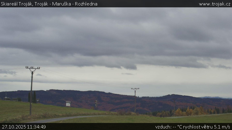 Skiareál Troják - Troják - Maruška - Rozhledna - 27.10.2025 v 11:34 Skiareál Troják - Troják - Maruška - Rozhledna - 27.10.2025 v 11:34