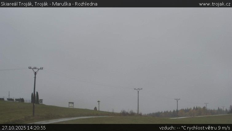 Skiareál Troják - Troják - Maruška - Rozhledna - 27.10.2025 v 14:20 Skiareál Troják - Troják - Maruška - Rozhledna - 27.10.2025 v 14:20