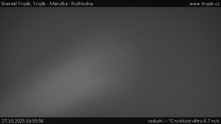 Skiareál Troják - Troják - Maruška - Rozhledna - 27.10.2025 v 19:50 Skiareál Troják - Troják - Maruška - Rozhledna - 27.10.2025 v 19:50