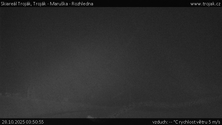 Skiareál Troják - Troják - Maruška - Rozhledna - 28.10.2025 v 03:50 Skiareál Troják - Troják - Maruška - Rozhledna - 28.10.2025 v 03:50