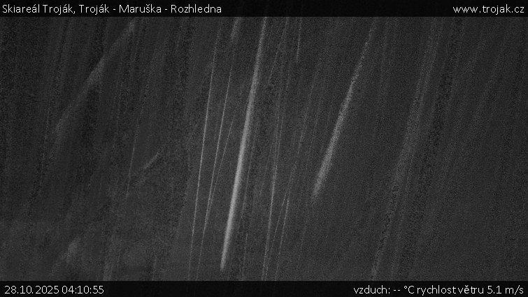 Skiareál Troják - Troják - Maruška - Rozhledna - 28.10.2025 v 04:10 Skiareál Troják - Troják - Maruška - Rozhledna - 28.10.2025 v 04:10
