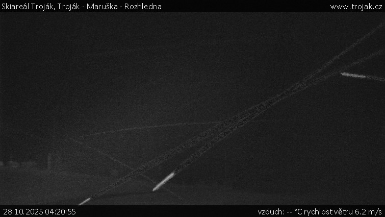 Skiareál Troják - Troják - Maruška - Rozhledna - 28.10.2025 v 04:20 Skiareál Troják - Troják - Maruška - Rozhledna - 28.10.2025 v 04:20