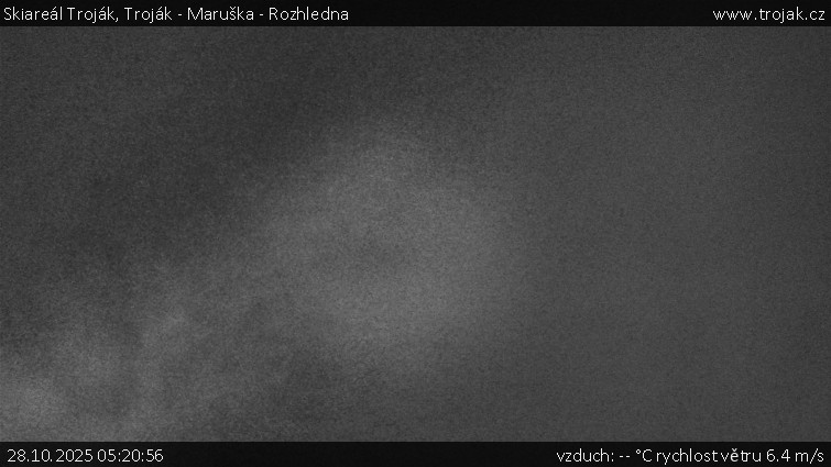 Skiareál Troják - Troják - Maruška - Rozhledna - 28.10.2025 v 05:20 Skiareál Troják - Troják - Maruška - Rozhledna - 28.10.2025 v 05:20