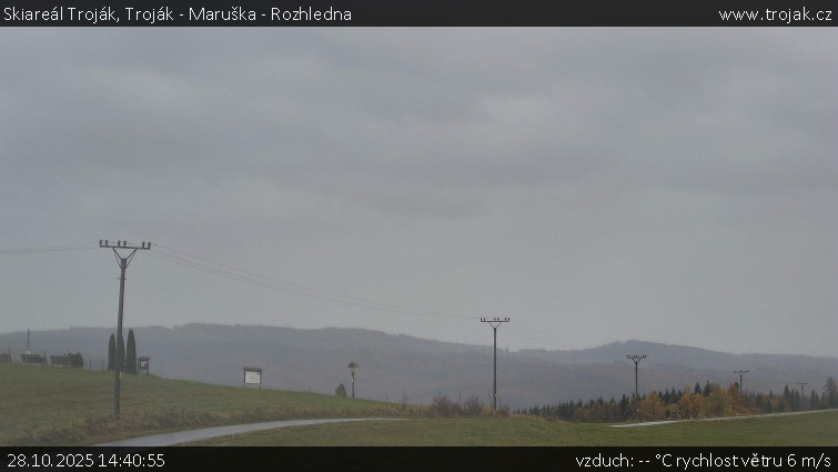 Skiareál Troják - Troják - Maruška - Rozhledna - 28.10.2025 v 14:40 Skiareál Troják - Troják - Maruška - Rozhledna - 28.10.2025 v 14:40