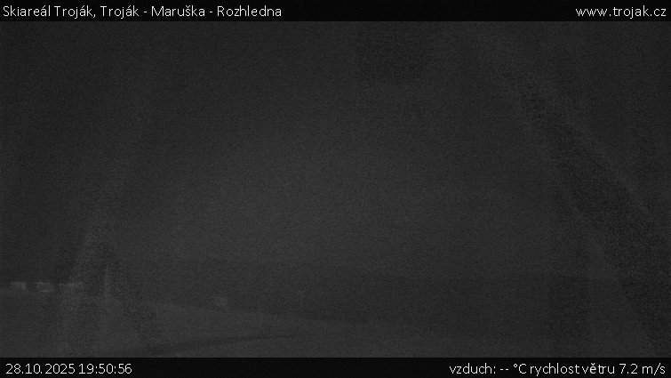 Skiareál Troják - Troják - Maruška - Rozhledna - 28.10.2025 v 19:50 Skiareál Troják - Troják - Maruška - Rozhledna - 28.10.2025 v 19:50