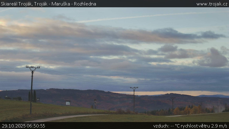 Skiareál Troják - Troják - Maruška - Rozhledna - 29.10.2025 v 06:50 Skiareál Troják - Troják - Maruška - Rozhledna - 29.10.2025 v 06:50