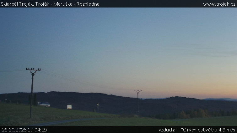 Skiareál Troják - Troják - Maruška - Rozhledna - 29.10.2025 v 17:04 Skiareál Troják - Troják - Maruška - Rozhledna - 29.10.2025 v 17:04