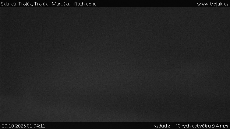 Skiareál Troják - Troják - Maruška - Rozhledna - 30.10.2025 v 01:04 Skiareál Troják - Troják - Maruška - Rozhledna - 30.10.2025 v 01:04