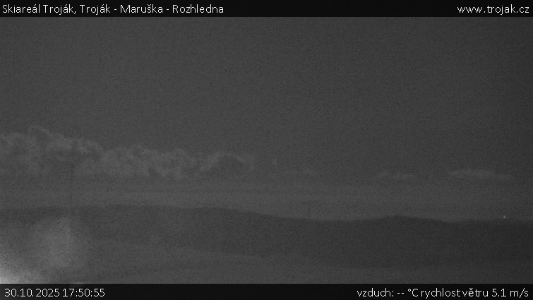 Skiareál Troják - Troják - Maruška - Rozhledna - 30.10.2025 v 17:50 Skiareál Troják - Troják - Maruška - Rozhledna - 30.10.2025 v 17:50