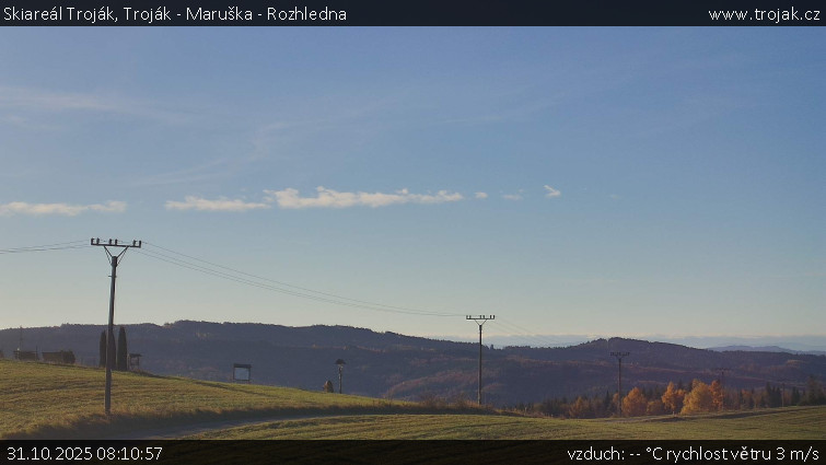 Skiareál Troják - Troják - Maruška - Rozhledna - 31.10.2025 v 08:10 Skiareál Troják - Troják - Maruška - Rozhledna - 31.10.2025 v 08:10