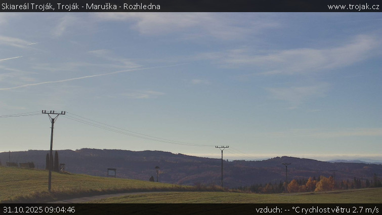 Skiareál Troják - Troják - Maruška - Rozhledna - 31.10.2025 v 09:04 Skiareál Troják - Troják - Maruška - Rozhledna - 31.10.2025 v 09:04