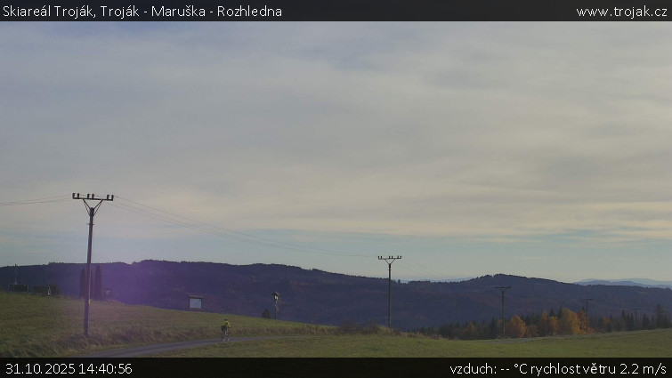 Skiareál Troják - Troják - Maruška - Rozhledna - 31.10.2025 v 14:40 Skiareál Troják - Troják - Maruška - Rozhledna - 31.10.2025 v 14:40