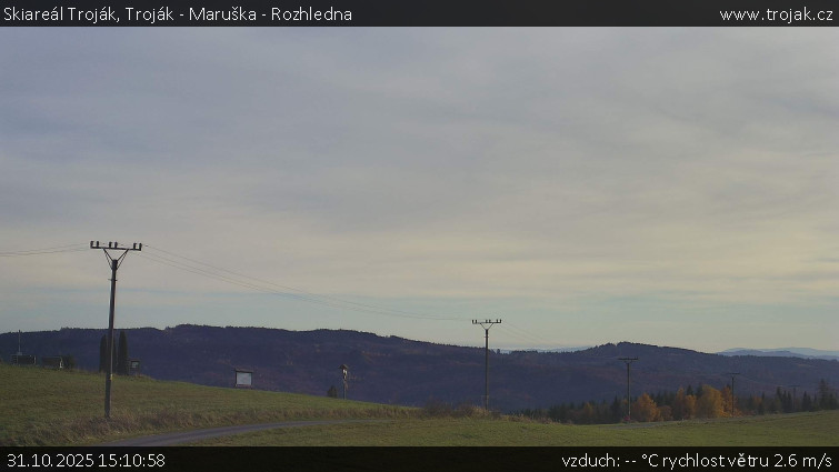 Skiareál Troják - Troják - Maruška - Rozhledna - 31.10.2025 v 15:10 Skiareál Troják - Troják - Maruška - Rozhledna - 31.10.2025 v 15:10