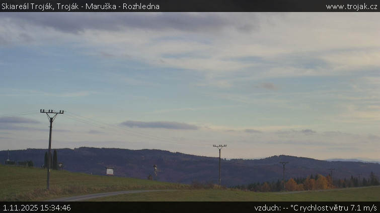 Skiareál Troják - Troják - Maruška - Rozhledna - 1.11.2025 v 15:34 Skiareál Troják - Troják - Maruška - Rozhledna - 1.11.2025 v 15:34