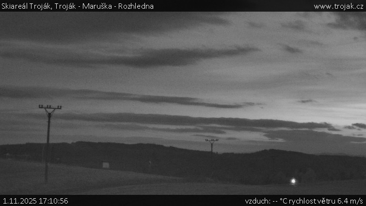 Skiareál Troják - Troják - Maruška - Rozhledna - 1.11.2025 v 17:10 Skiareál Troják - Troják - Maruška - Rozhledna - 1.11.2025 v 17:10