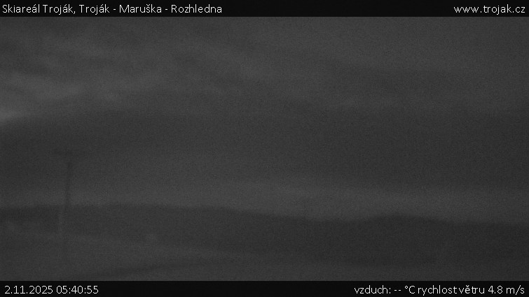 Skiareál Troják - Troják - Maruška - Rozhledna - 2.11.2025 v 05:40 Skiareál Troják - Troják - Maruška - Rozhledna - 2.11.2025 v 05:40