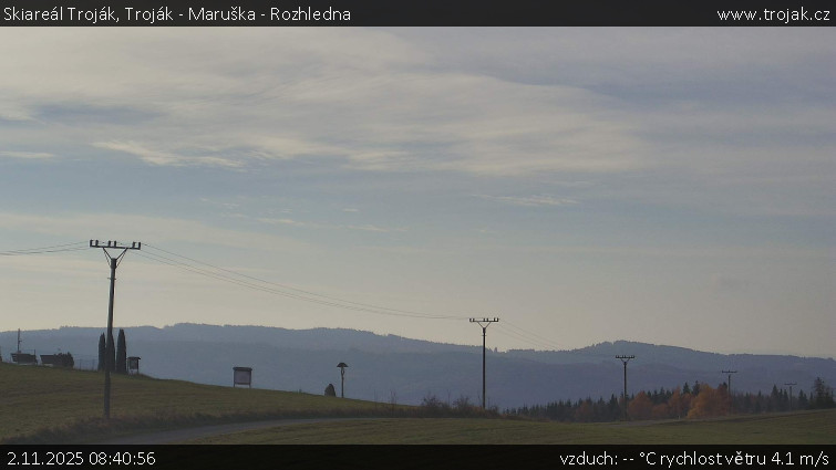 Skiareál Troják - Troják - Maruška - Rozhledna - 2.11.2025 v 08:40 Skiareál Troják - Troják - Maruška - Rozhledna - 2.11.2025 v 08:40