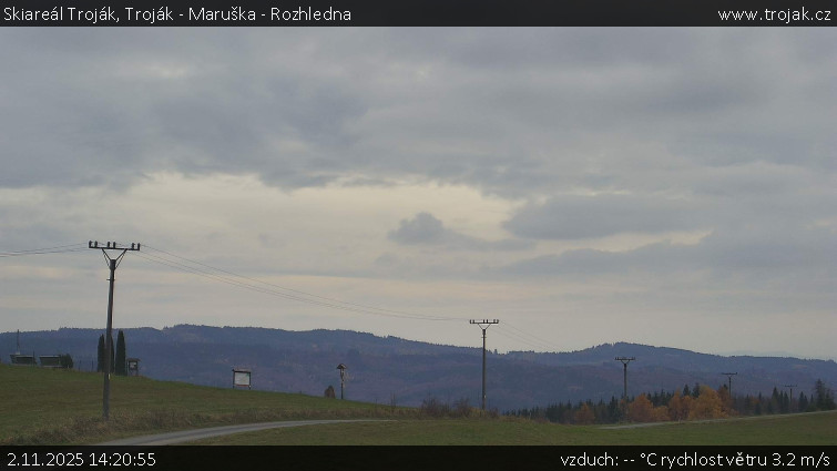 Skiareál Troják - Troják - Maruška - Rozhledna - 2.11.2025 v 14:20 Skiareál Troják - Troják - Maruška - Rozhledna - 2.11.2025 v 14:20