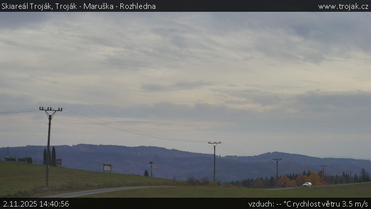 Skiareál Troják - Troják - Maruška - Rozhledna - 2.11.2025 v 14:40 Skiareál Troják - Troják - Maruška - Rozhledna - 2.11.2025 v 14:40