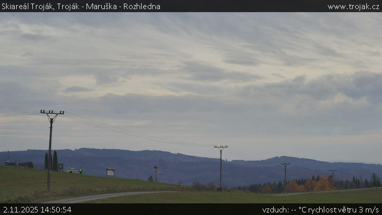 Skiareál Troják - Troják - Maruška - Rozhledna - 2.11.2025 v 14:50 Skiareál Troják - Troják - Maruška - Rozhledna - 2.11.2025 v 14:50