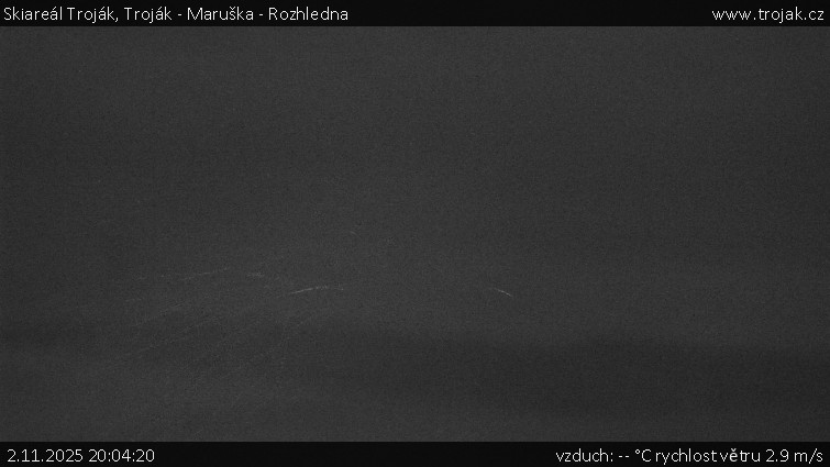 Skiareál Troják - Troják - Maruška - Rozhledna - 2.11.2025 v 20:04 Skiareál Troják - Troják - Maruška - Rozhledna - 2.11.2025 v 20:04