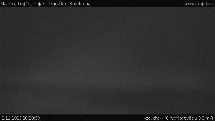 Skiareál Troják - Troják - Maruška - Rozhledna - 2.11.2025 v 20:20 Skiareál Troják - Troják - Maruška - Rozhledna - 2.11.2025 v 20:20