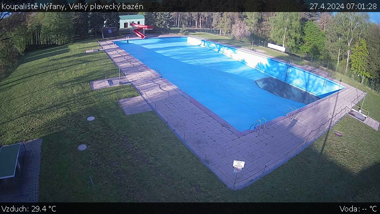 Koupaliště Nýřany - Velký plavecký bazén - 27.4.2024 v 07:01