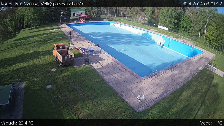 Koupaliště Nýřany - Velký plavecký bazén - 30.4.2024 v 08:01