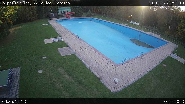 Koupaliště Nýřany - Velký plavecký bazén - 18.10.2025 v 17:15 Koupaliště Nýřany - Velký plavecký bazén - 18.10.2025 v 17:15
