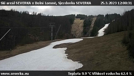 Ski areál SEVERKA v Dolní Lomné - Sjezdovka SEVERKA - 25.3.2023 v 12:00