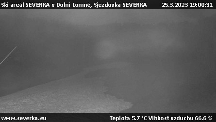 Ski areál SEVERKA v Dolní Lomné - Sjezdovka SEVERKA - 25.3.2023 v 19:00