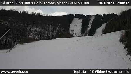 Ski areál SEVERKA v Dolní Lomné - Sjezdovka SEVERKA - 28.3.2023 v 12:00