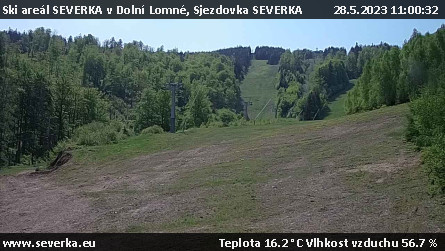 Ski areál SEVERKA v Dolní Lomné - Sjezdovka SEVERKA - 28.5.2023 v 11:00