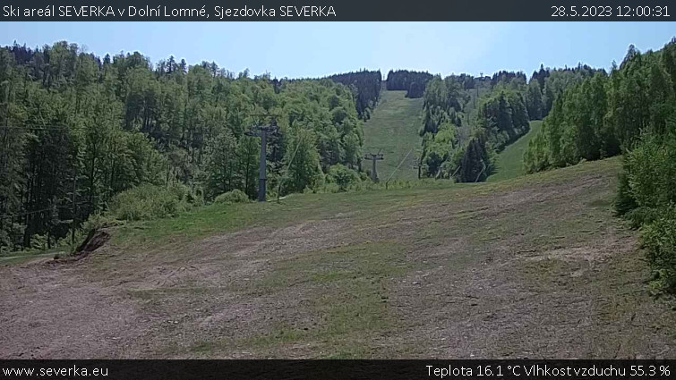 Ski areál SEVERKA v Dolní Lomné - Sjezdovka SEVERKA - 28.5.2023 v 12:00