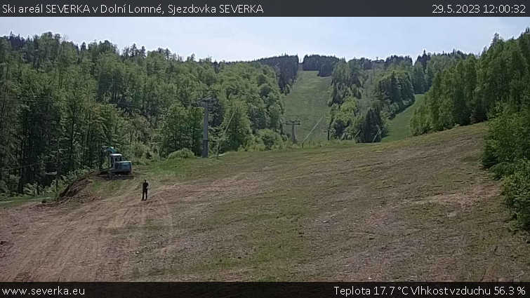 Ski areál SEVERKA v Dolní Lomné - Sjezdovka SEVERKA - 29.5.2023 v 12:00