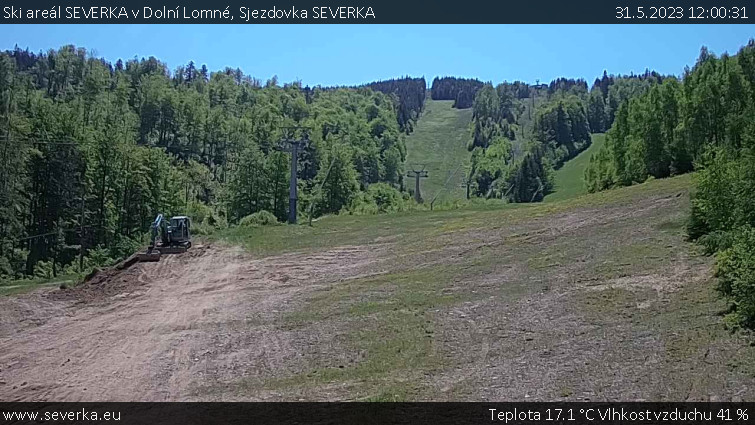 Ski areál SEVERKA v Dolní Lomné - Sjezdovka SEVERKA - 31.5.2023 v 12:00