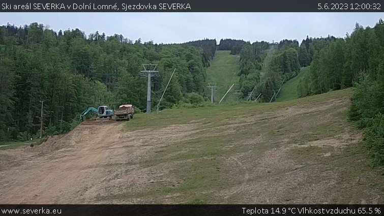 Ski areál SEVERKA v Dolní Lomné - Sjezdovka SEVERKA - 5.6.2023 v 12:00