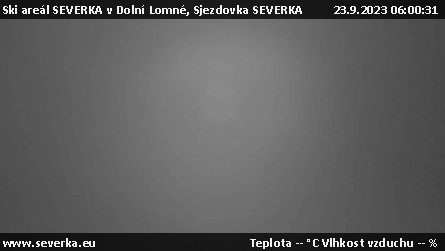 Ski areál SEVERKA v Dolní Lomné - Sjezdovka SEVERKA - 23.9.2023 v 06:00