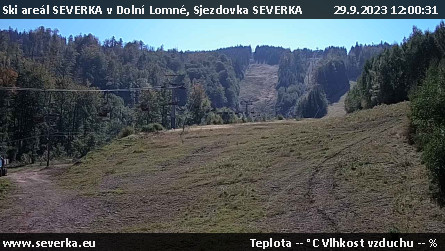 Ski areál SEVERKA v Dolní Lomné - Sjezdovka SEVERKA - 29.9.2023 v 12:00
