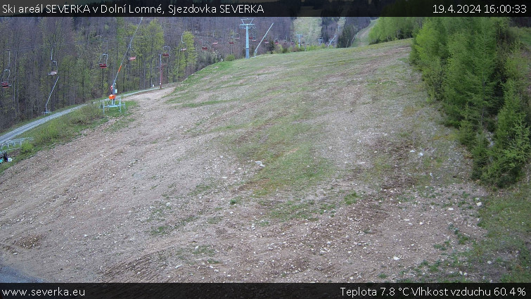 Ski areál SEVERKA v Dolní Lomné - Sjezdovka SEVERKA - 19.4.2024 v 16:00