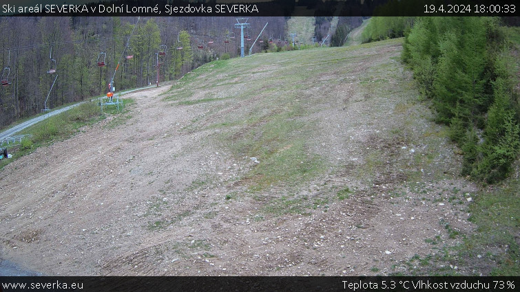 Ski areál SEVERKA v Dolní Lomné - Sjezdovka SEVERKA - 19.4.2024 v 18:00