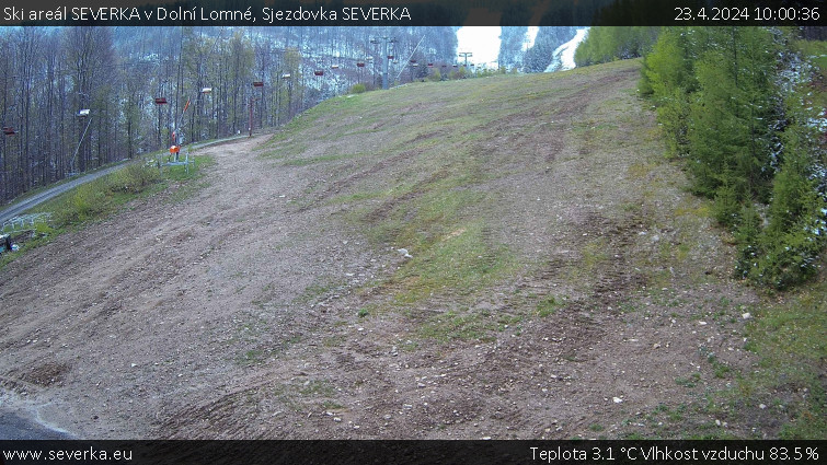 Ski areál SEVERKA v Dolní Lomné - Sjezdovka SEVERKA - 23.4.2024 v 10:00