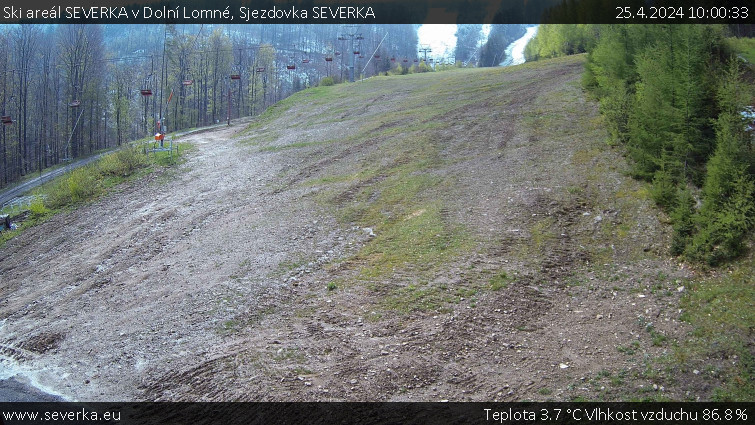 Ski areál SEVERKA v Dolní Lomné - Sjezdovka SEVERKA - 25.4.2024 v 10:00