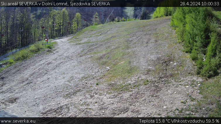 Ski areál SEVERKA v Dolní Lomné - Sjezdovka SEVERKA - 28.4.2024 v 10:00