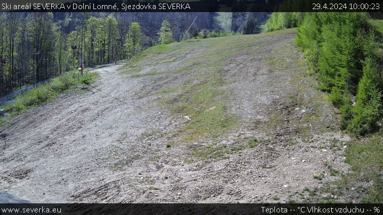 Ski areál SEVERKA v Dolní Lomné - Sjezdovka SEVERKA - 29.4.2024 v 10:00