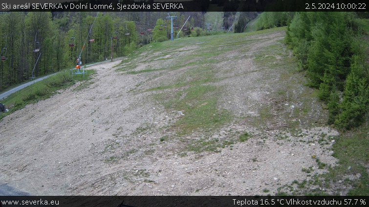 Ski areál SEVERKA v Dolní Lomné - Sjezdovka SEVERKA - 2.5.2024 v 10:00
