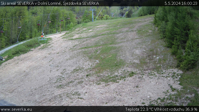 Ski areál SEVERKA v Dolní Lomné - Sjezdovka SEVERKA - 5.5.2024 v 16:00