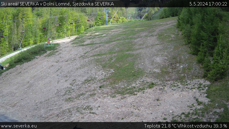 Ski areál SEVERKA v Dolní Lomné - Sjezdovka SEVERKA - 5.5.2024 v 17:00