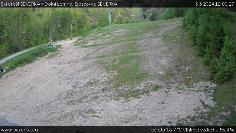 Ski areál SEVERKA v Dolní Lomné - Sjezdovka SEVERKA - 5.5.2024 v 19:00